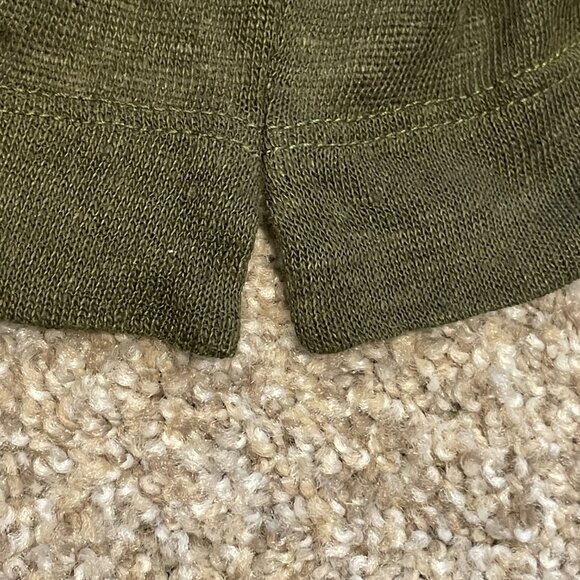 NWT Olive 100% Linen Sheer T Shirt Made in Italy Italian Size 44 -US medium - Picture 9 of 11